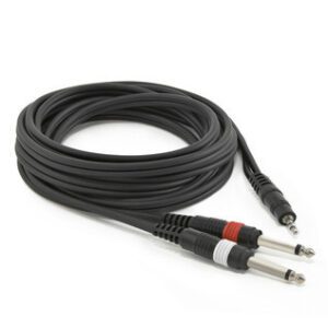 Stereo MiniJack - 2x 6.3 Mono Jack Lead
